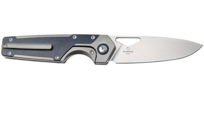 Imagen para Kizer Serpentine KI3759FDA3 Satin M390, Titanium & Blue Richlite Inlays, navaja, diseño de Jonathan Styles