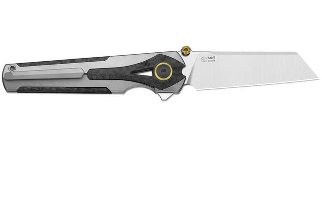 Imagen para Kizer Staff  Ki3795A2, Satin S45VN, Titanium/Carbon Fiber navaja, diseño de Jonathan Styles
