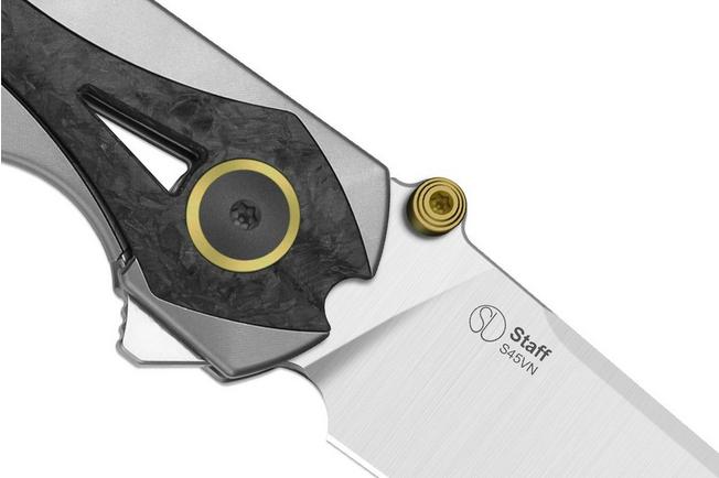 Imagen para Kizer Staff  Ki3795A2, Satin S45VN, Titanium/Carbon Fiber navaja, diseño de Jonathan Styles