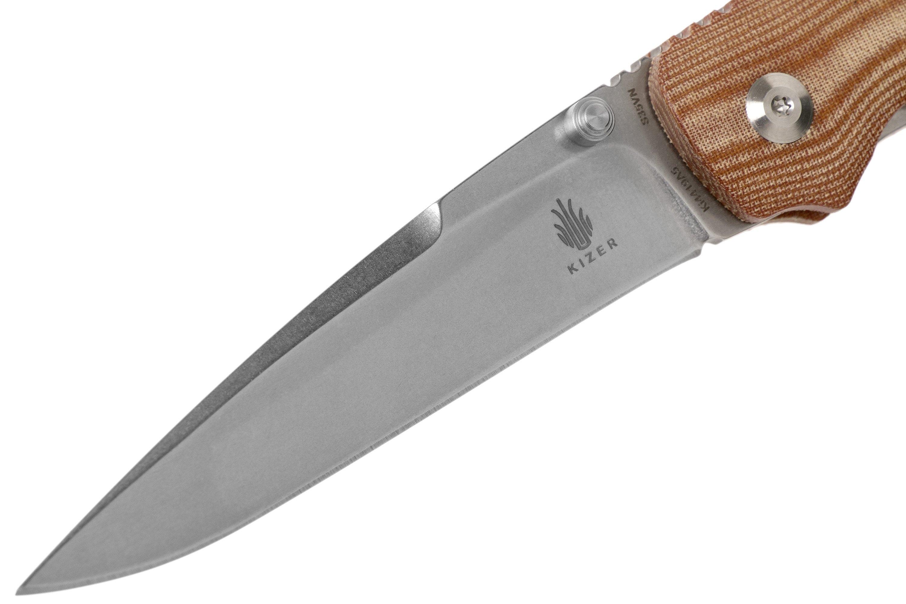 Kizer Sliver Ki4419A5 micarta pocket knife | Advantageously shopping at ...