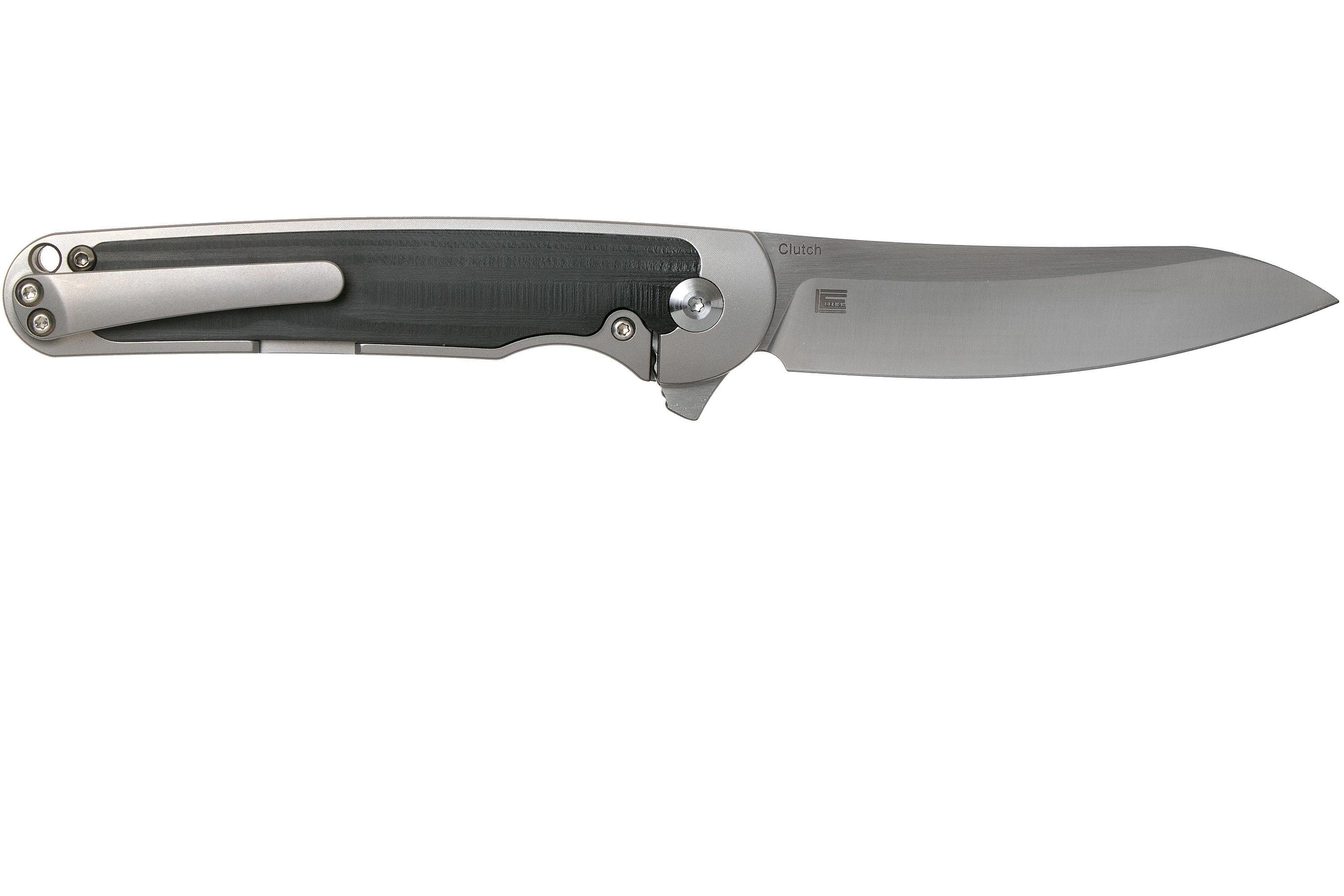 Kizer Clutch Ki4556A2 Carbon fibre pocket knife, Carlos Elstner design