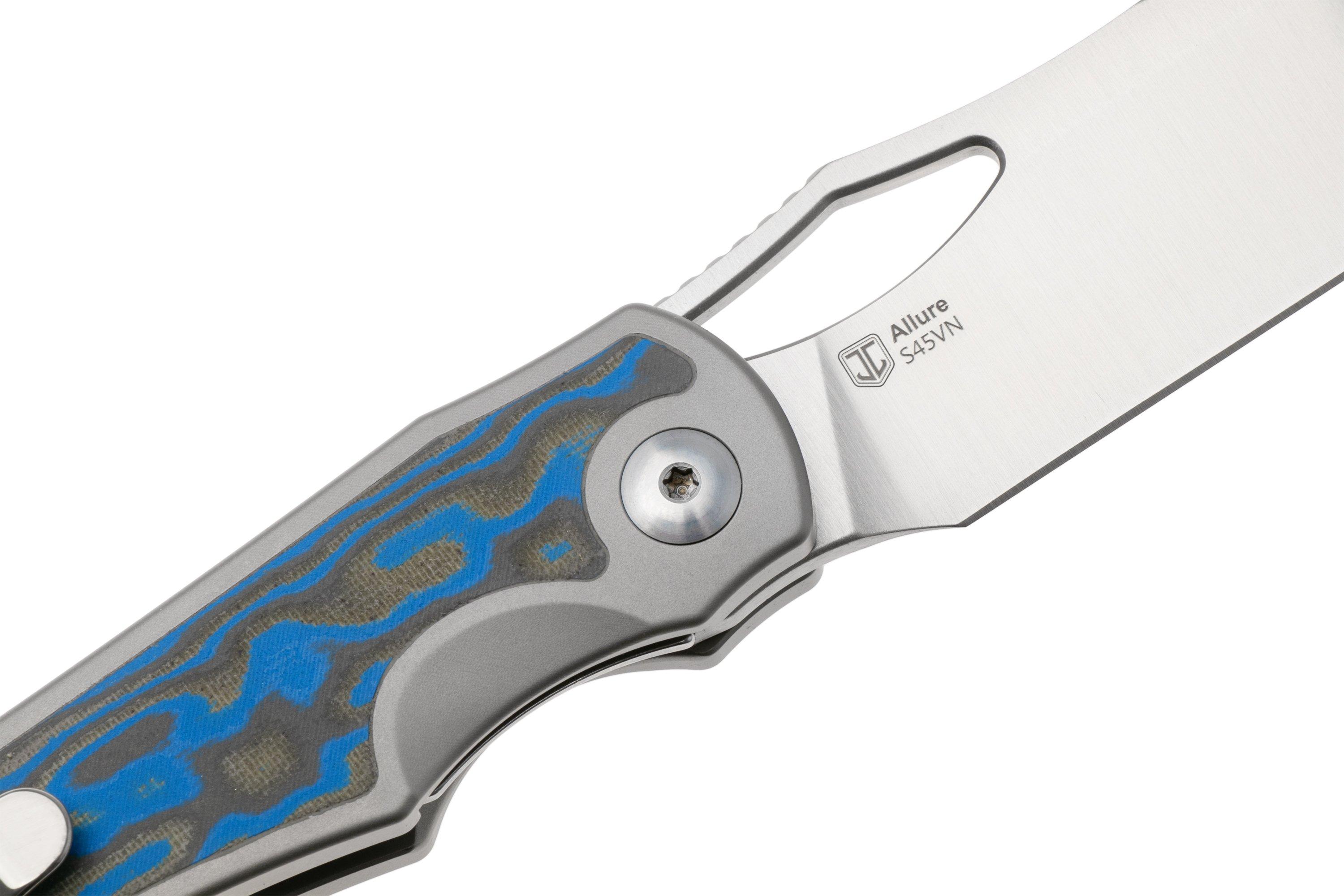 シャンソンセルキスセット＆マキシドール Kizer Allure KI4763LDA1 Satin S45VN, Titanium & Vortex Micarta