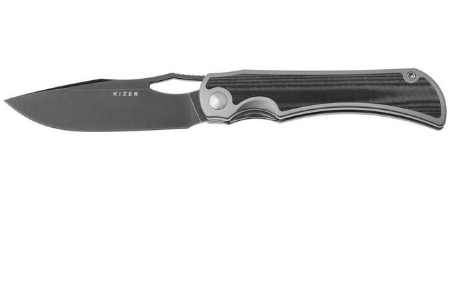 Image pour Kizer Allure KI4763LDA2 Blackwashed S45VN, Titanium & Black Norplex UltreX Micarta, couteau de poche, Johan Jordaan design