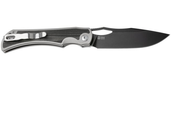 Image pour Kizer Allure KI4763LDA2 Blackwashed S45VN, Titanium & Black Norplex UltreX Micarta, couteau de poche, Johan Jordaan design