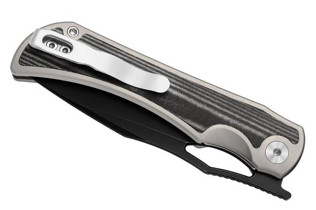 Image pour Kizer Allure KI4763LDA2 Blackwashed S45VN, Titanium & Black Norplex UltreX Micarta, couteau de poche, Johan Jordaan design