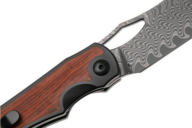 Image pour Kizer Allure KI4763LDA3 Acid Washed Damascus, Titanium & Panama Rosewood, couteau de poche, Johan Jordaan design
