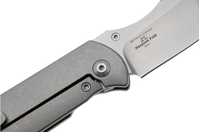 Bild für Kizer Harpoon Fold Ki4784A1 Stonewashed Elmax, Titanium, Taschenmesser, Maverick Customs Design