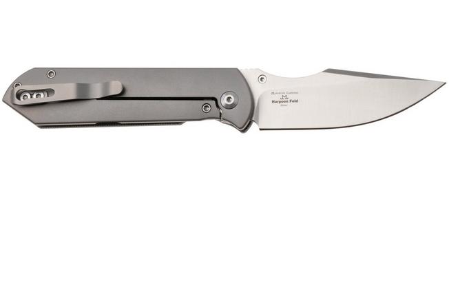 Bild für Kizer Harpoon Fold Ki4784A2 Satin Elmax, Titanium & Norplex UltreX Micarta, Taschenmesser, Maverick Customs Design