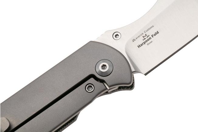 Bild für Kizer Harpoon Fold Ki4784A2 Satin Elmax, Titanium & Norplex UltreX Micarta, Taschenmesser, Maverick Customs Design