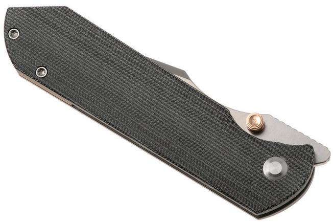 Bild für Kizer Harpoon Fold Ki4784A2 Satin Elmax, Titanium & Norplex UltreX Micarta, Taschenmesser, Maverick Customs Design