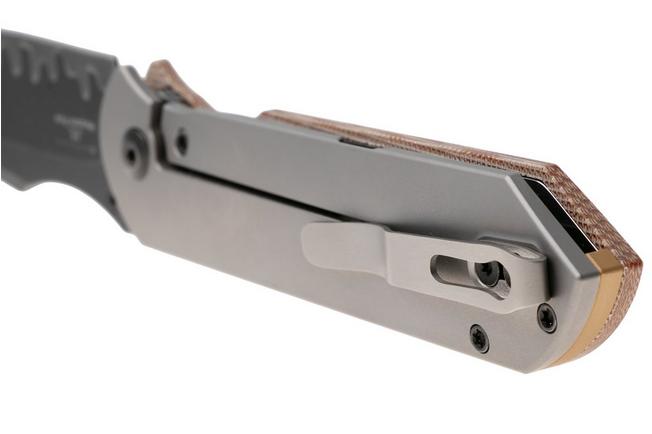 Bild für Kizer Harpoon Fold Ki4784A4 Acid Washed 3-Layer Composite, Titanium & Norplex UltreX Micarta, Taschenmesser, Maverick Customs Design