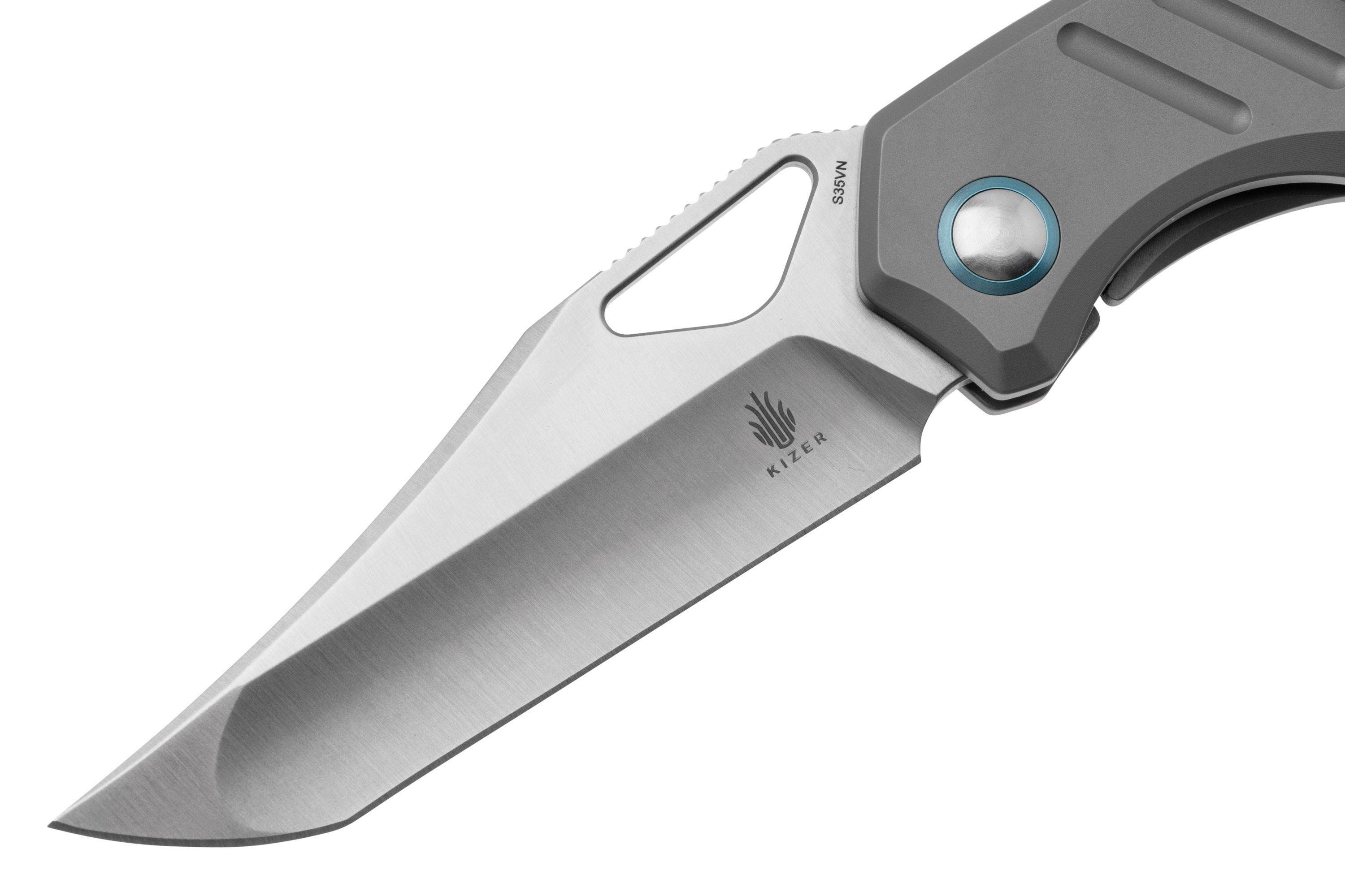 Kizer Torngat Ki3625A1 Satin CPM S35VN, Titanium, Frame Lock, pocket ...