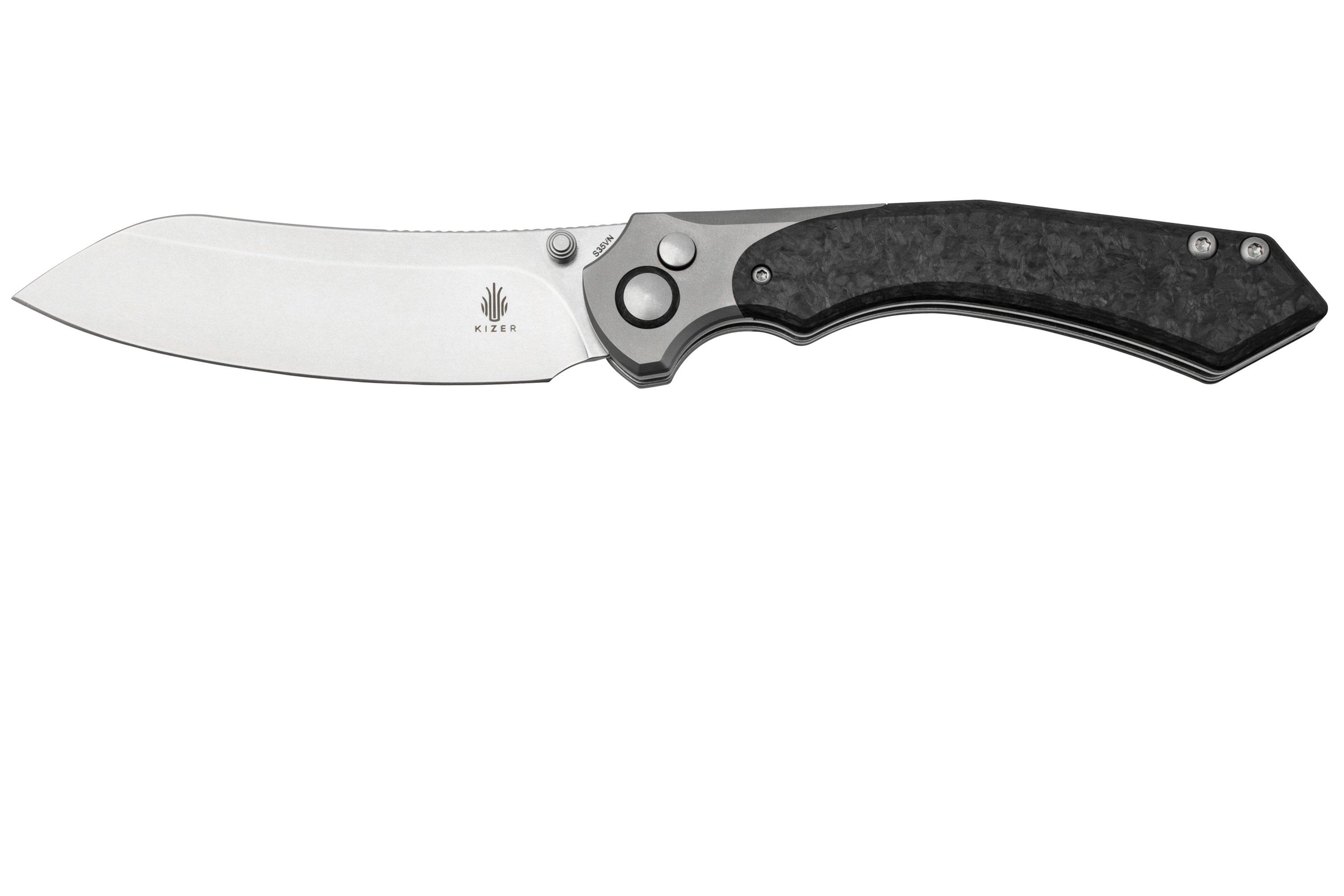 Kizer Clairvoyant 4626A1, S35VN Titanium Carbon Fiber pocket knife, Paul Munko design