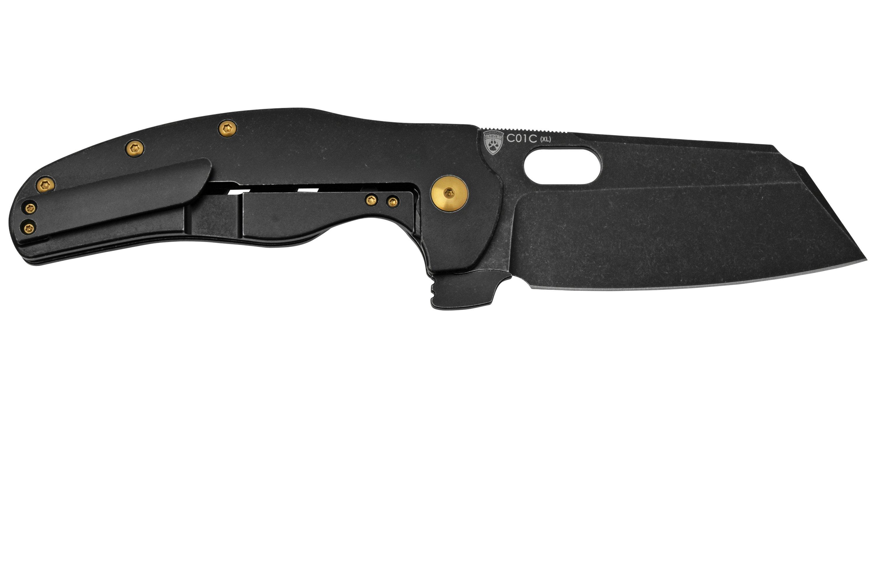 洋書 KNZWARCH Kizer C01C Sheepdog XL 5488A1 Blackwashed S35VN, Black