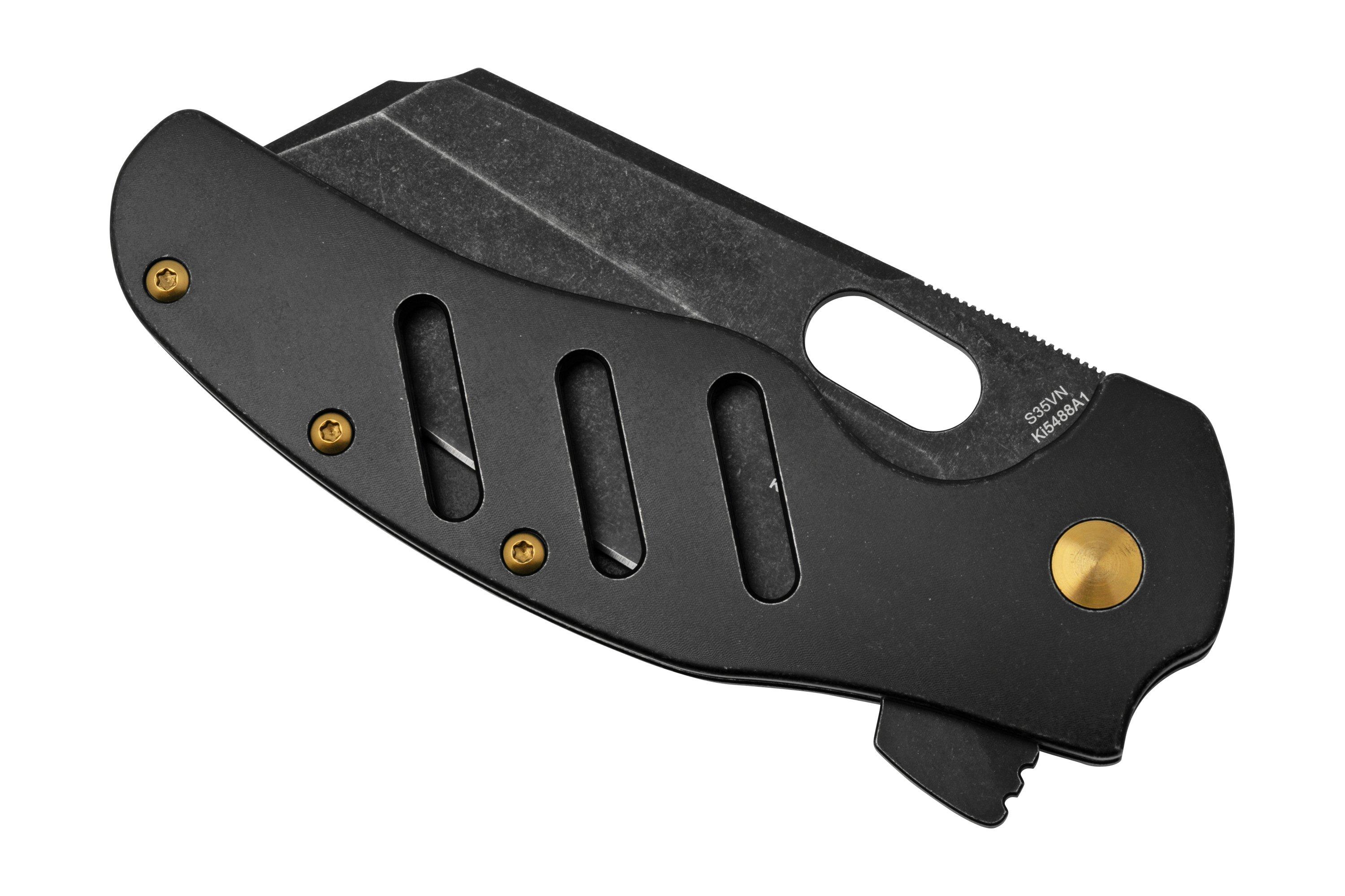 Kizer C01C Sheepdog XL 5488A1 Blackwashed S35VN, Black Titanium, pocket