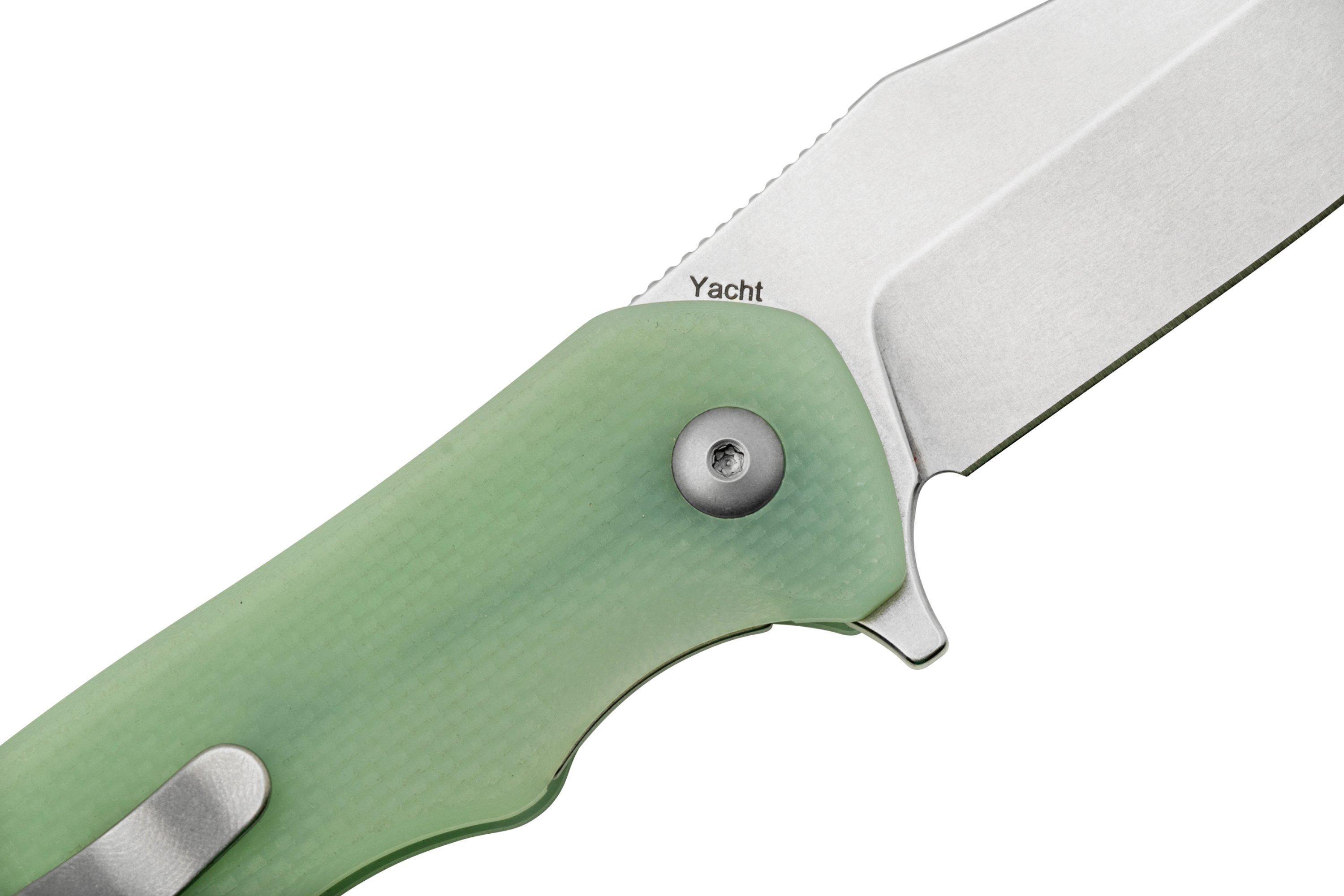 Kizer Yacht L3004A1 Natural Jade G10, pocket knife