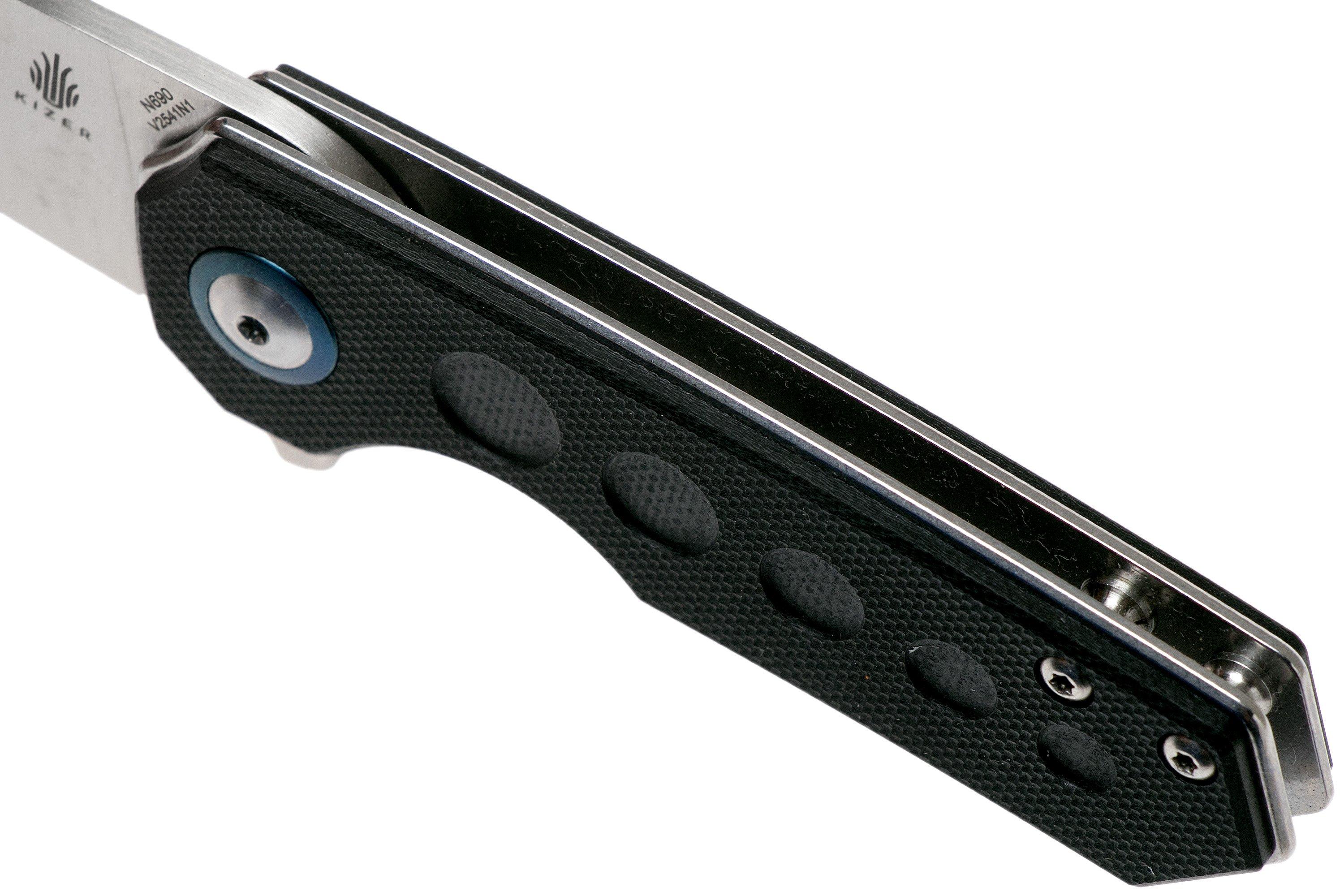 Kizer Lieb V2541N1 Black G10 pocket knife, Azo design Advantageously