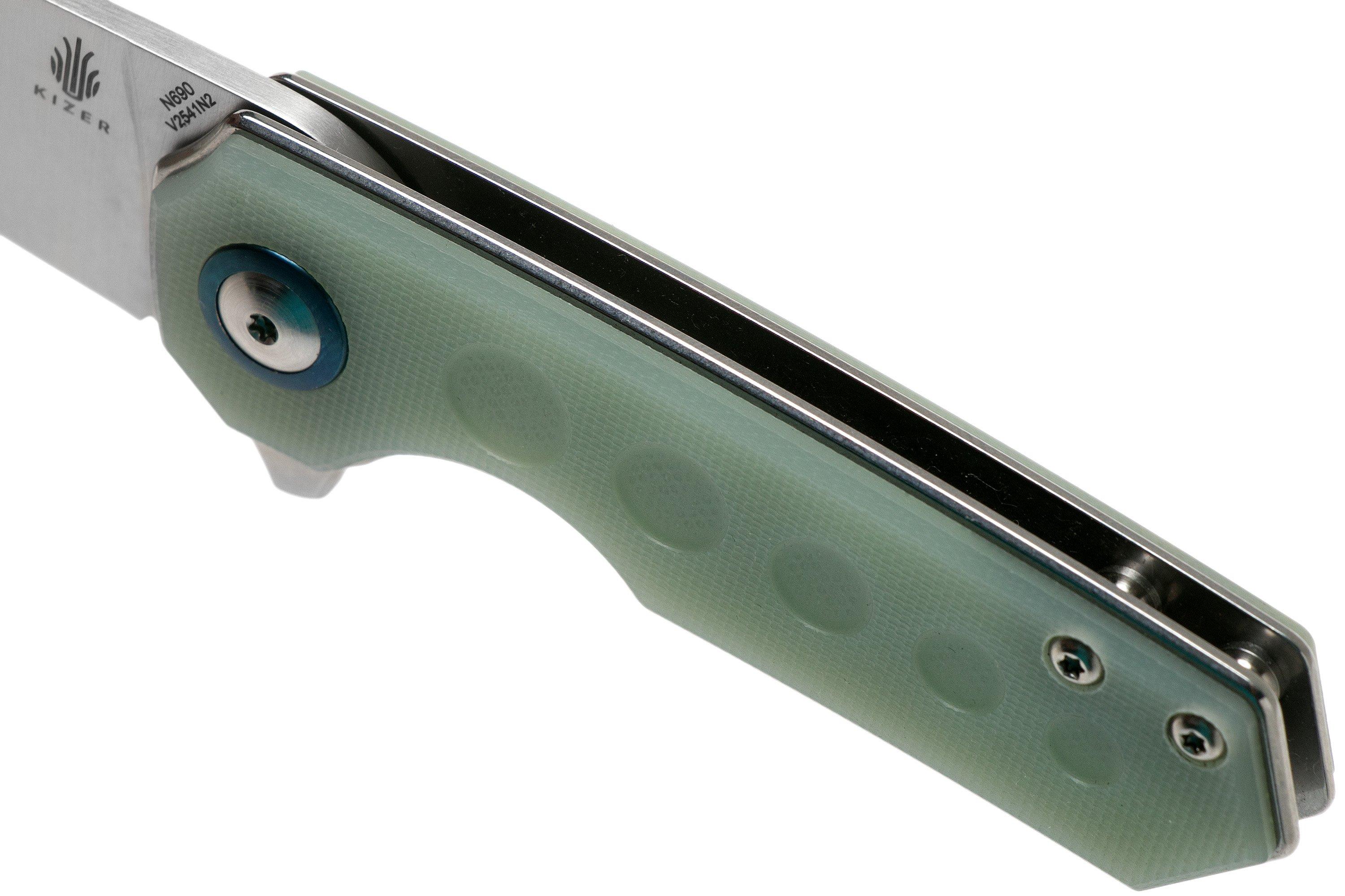 Kizer Lieb V2541N2 Natural G10 pocket knife, Azo design