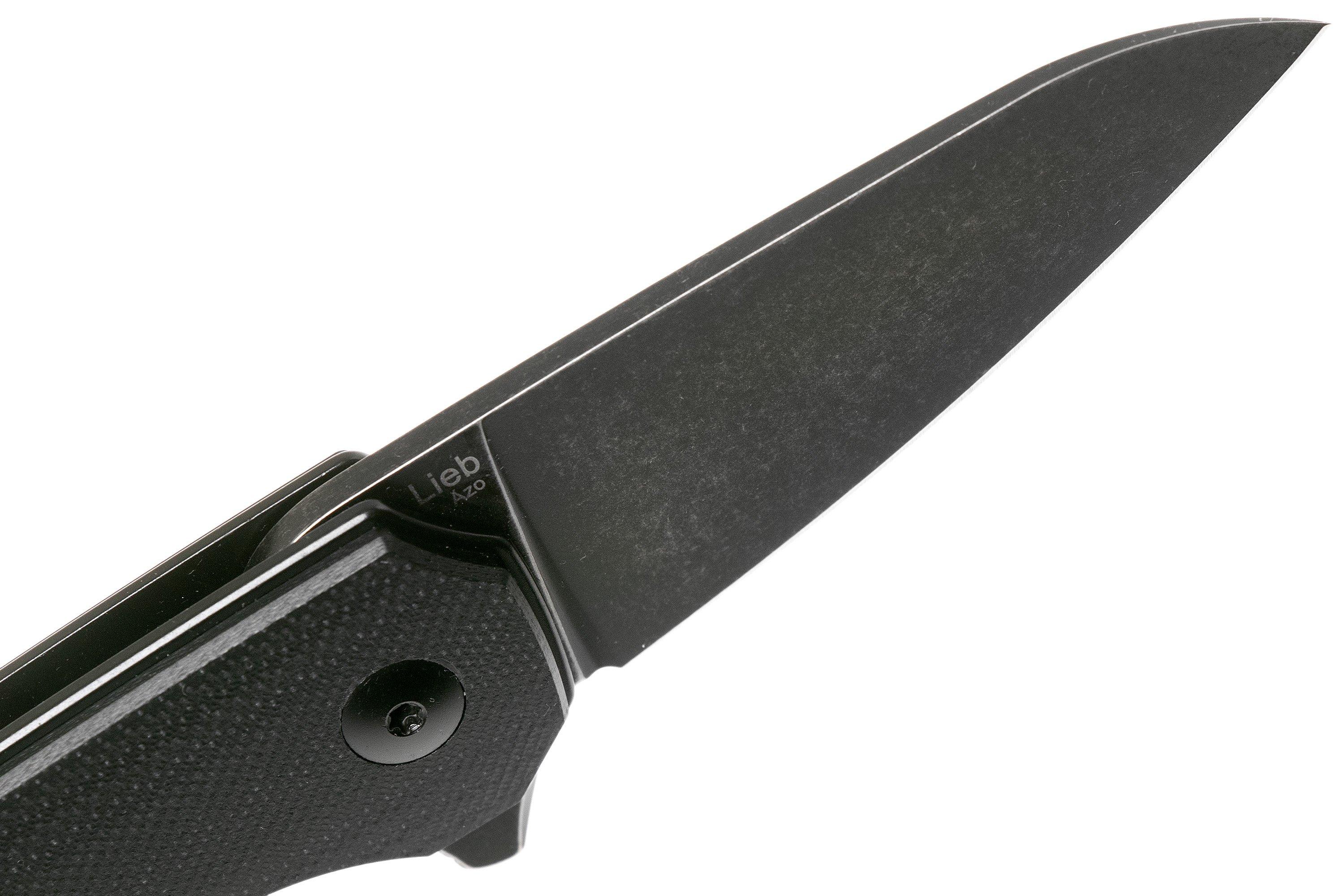 Kizer Lieb V2541N5 Blackout pocket knife, Azo design Advantageously