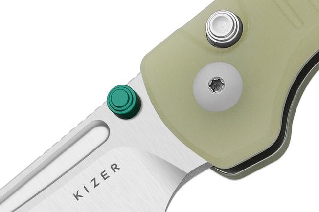 Image for Kizer Vanguard Parakeet V2706A6 Stonewashed Nitro-V, Glow In The Dark G10, pocket knife