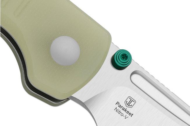 Image for Kizer Vanguard Parakeet V2706A6 Stonewashed Nitro-V, Glow In The Dark G10, pocket knife