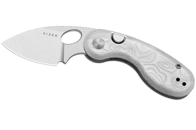 Image pour Kizer Microbe V2742A11, Satin 14C28N, Turquoise GFN, couteau de poche, Maksim Epifantsev design