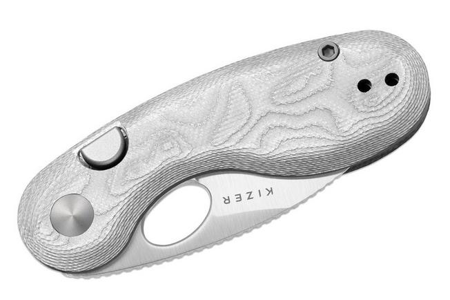 Image pour Kizer Microbe V2742A11, Satin 14C28N, Turquoise GFN, couteau de poche, Maksim Epifantsev design