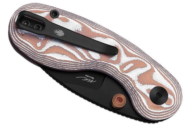 Image pour Kizer Microbe V2742A12, Black PVD 14C28N, Pink/White GFN, couteau de poche, Maksim Epifantsev design