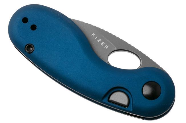 Bild für Kizer Microbe V2742A1 Gray Stonewashed, Blue Aluminum, Taschenmesser, Maksim Epifantsev Design