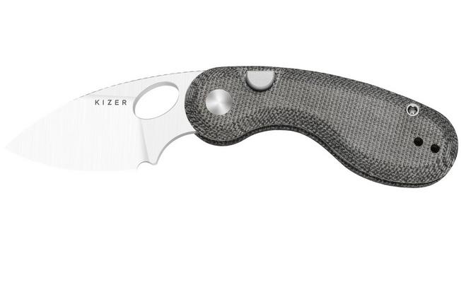 Image for Kizer Microbe V2742A2 Satin, Norplex UltreX Micarta, pocket knife, Maksim Epifantsev design