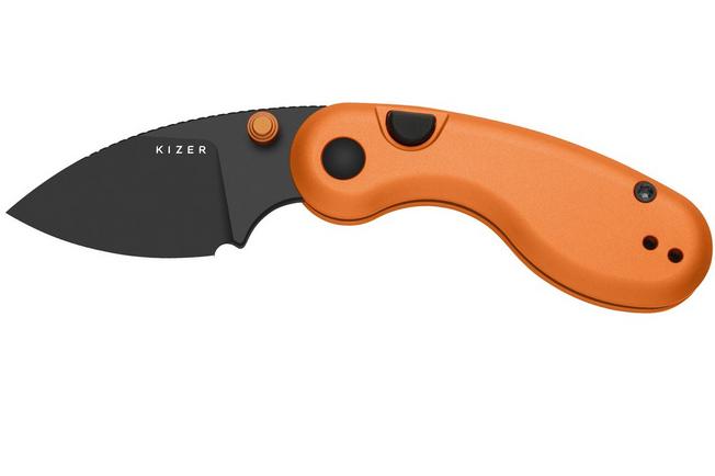 Image for Kizer Microbe V2742A3 Black PVD, Orange Aluminum, pocket knife, Maksim Epifantsev design