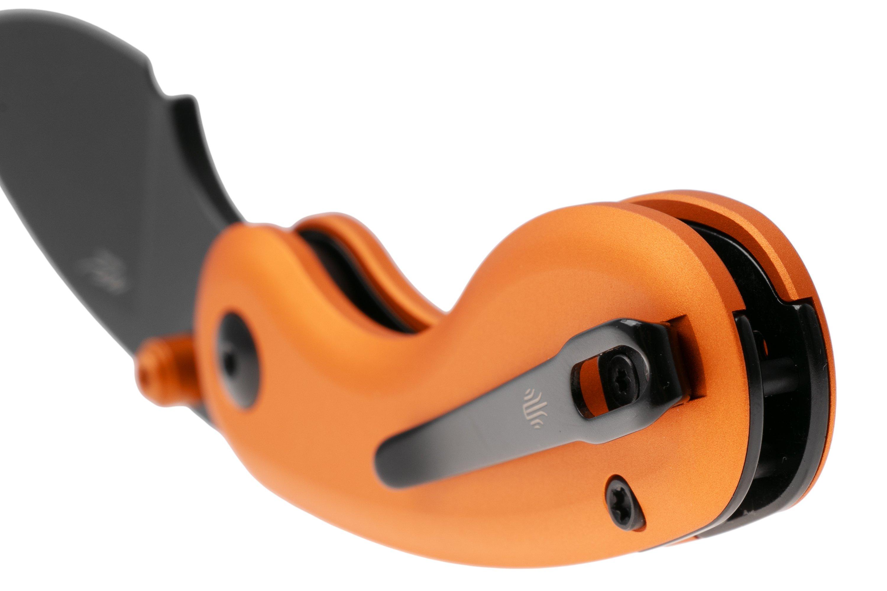 Kizer Microbe V2742A3 Black PVD, Orange Aluminum, pocket knife