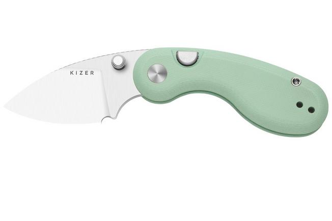 Image for Kizer Microbe V2742A4 Satin, Green G10, pocket knife, Maksim Epifantsev design