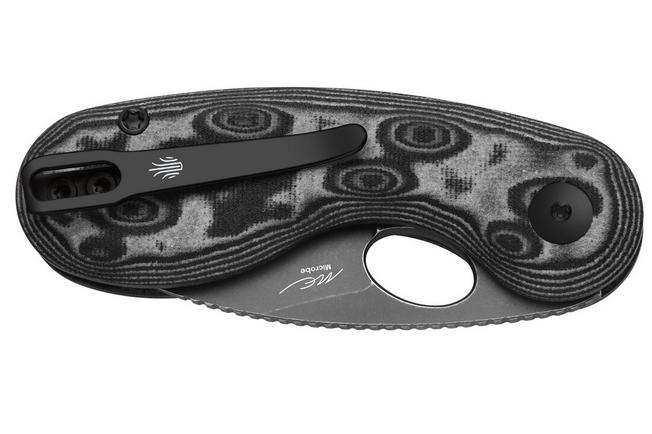 Obraz dla Nóż składany Kizer Microbe V2742A5 Gray Stonewashed, Vortex Micarta, projekt Maksim Epifantsev