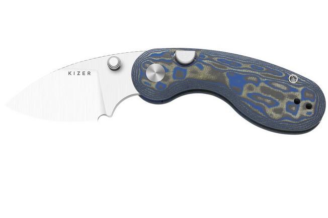 Image for Kizer Microbe V2742A6 Satin, Vortex Micarta, pocket knife, Maksim Epifantsev design