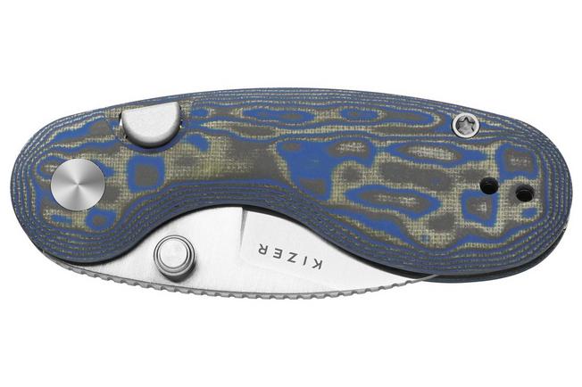 Image for Kizer Microbe V2742A6 Satin, Vortex Micarta, pocket knife, Maksim Epifantsev design