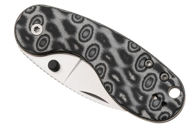 Obraz dla Nóż składany Kizer Microbe DSJ AirTi V2742DSJA2, Satin 14C28N, Vortex Pattern Micarta, projekt Maksim Epifantsev