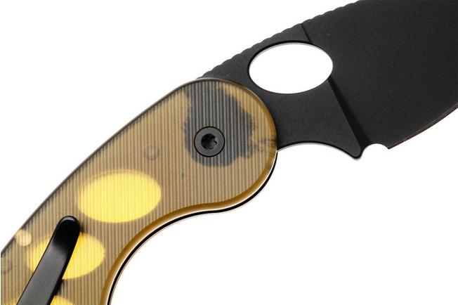 Bild für Kizer Microbe TSJ AirTi V2742TSJA1, Black PVD 14C28N, PEI Taschenmesser, Maksim Epifantsev Design