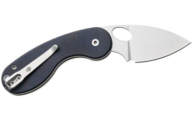 Immagine per Kizer Microbe TSJ AirTi V2742TSJA2, Stonewashed 14C28N, Blue Canyon Richlite coltello da tasca, Maksim Epifantsev design