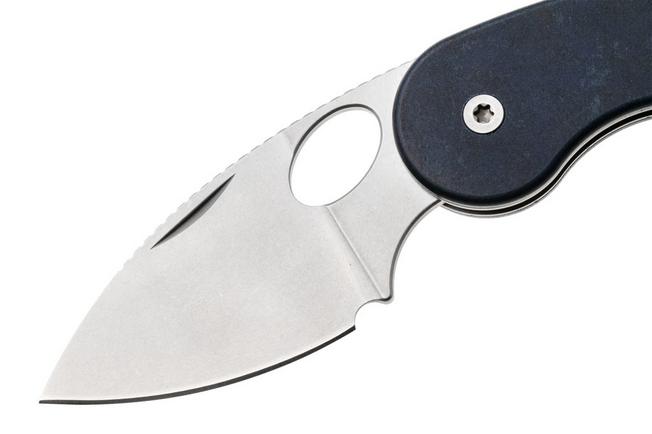 Immagine per Kizer Microbe TSJ AirTi V2742TSJA2, Stonewashed 14C28N, Blue Canyon Richlite coltello da tasca, Maksim Epifantsev design