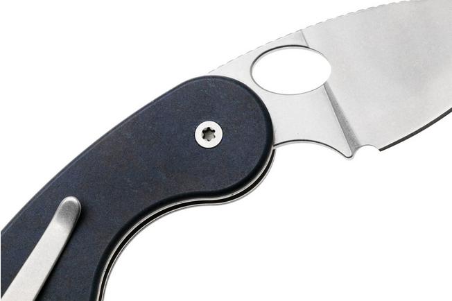 Immagine per Kizer Microbe TSJ AirTi V2742TSJA2, Stonewashed 14C28N, Blue Canyon Richlite coltello da tasca, Maksim Epifantsev design