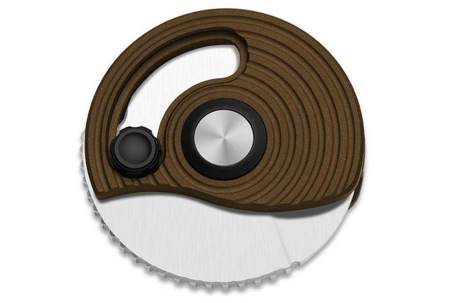 Afbeelding voor Kizer Vanguard Snail-Trail V2757A1 Satin AEB-L, Brass Aluminium, zakmes, Caleb Waldman design