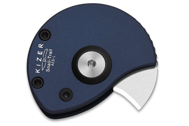 Image for Kizer Vanguard Snail-Trail V2757A2 Satin AEB-L, Blue Aluminium, pocket knife, Caleb Waldman design