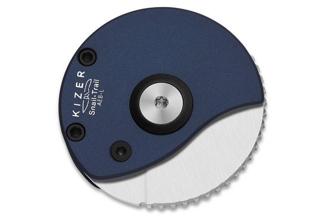 Image for Kizer Vanguard Snail-Trail V2757A2 Satin AEB-L, Blue Aluminium, pocket knife, Caleb Waldman design