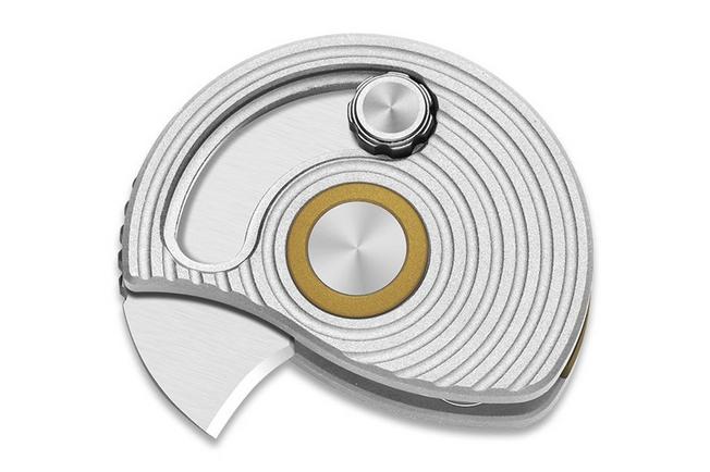 Image for Kizer Vanguard Snail-Trail V2757A3 Satin AEB-L, Silver Aluminium, pocket knife, Caleb Waldman design