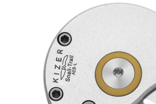 Image for Kizer Vanguard Snail-Trail V2757A3 Satin AEB-L, Silver Aluminium, pocket knife, Caleb Waldman design