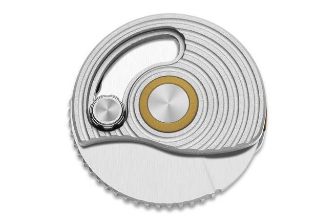 Image for Kizer Vanguard Snail-Trail V2757A3 Satin AEB-L, Silver Aluminium, pocket knife, Caleb Waldman design