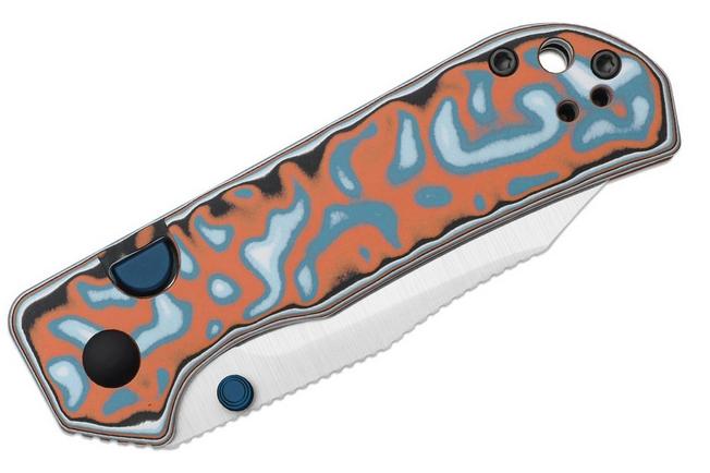 Image pour Kizer Vanguard Nice Guy V3011BCA2, Satin AEB-L, Vortex Pattern Micarta couteau de poche, Azo design