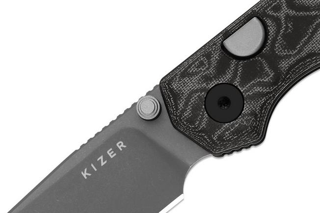 Bild für Kizer Vanguard Begleiter 2.9 V3458.2BDA2 Graywashed BD1N, Vortex Pattern Micarta, Taschenmesser, Azo Design