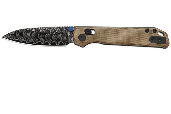 Bild für Kizer Vanguard Begleiter 2.9 V3458.2CDA2 Acid-Washed Damascus, Norplex UltreX Micarta, Taschenmesser, Azo Design